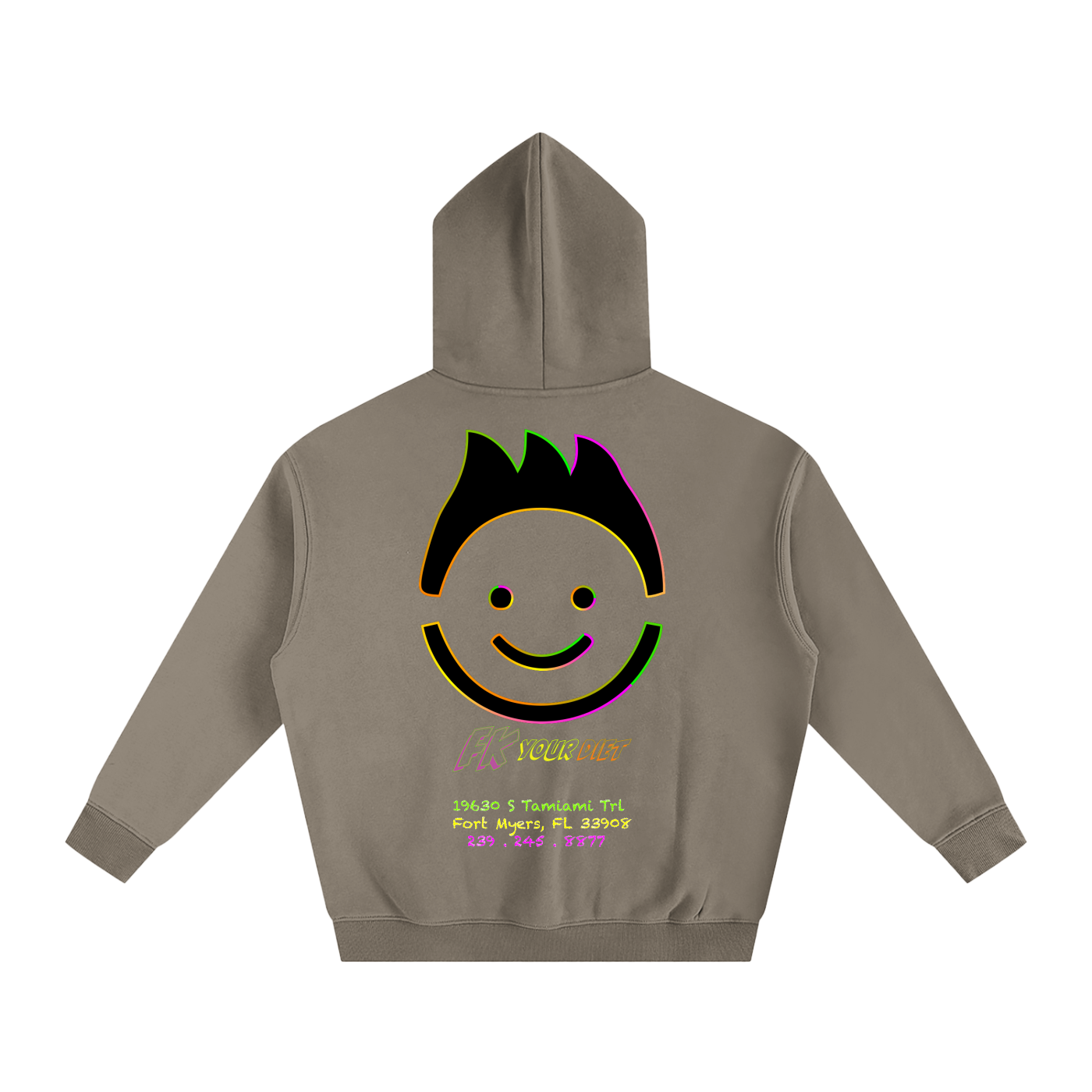 “Meals that make you glow” - Oversize Fleeced Hoodie