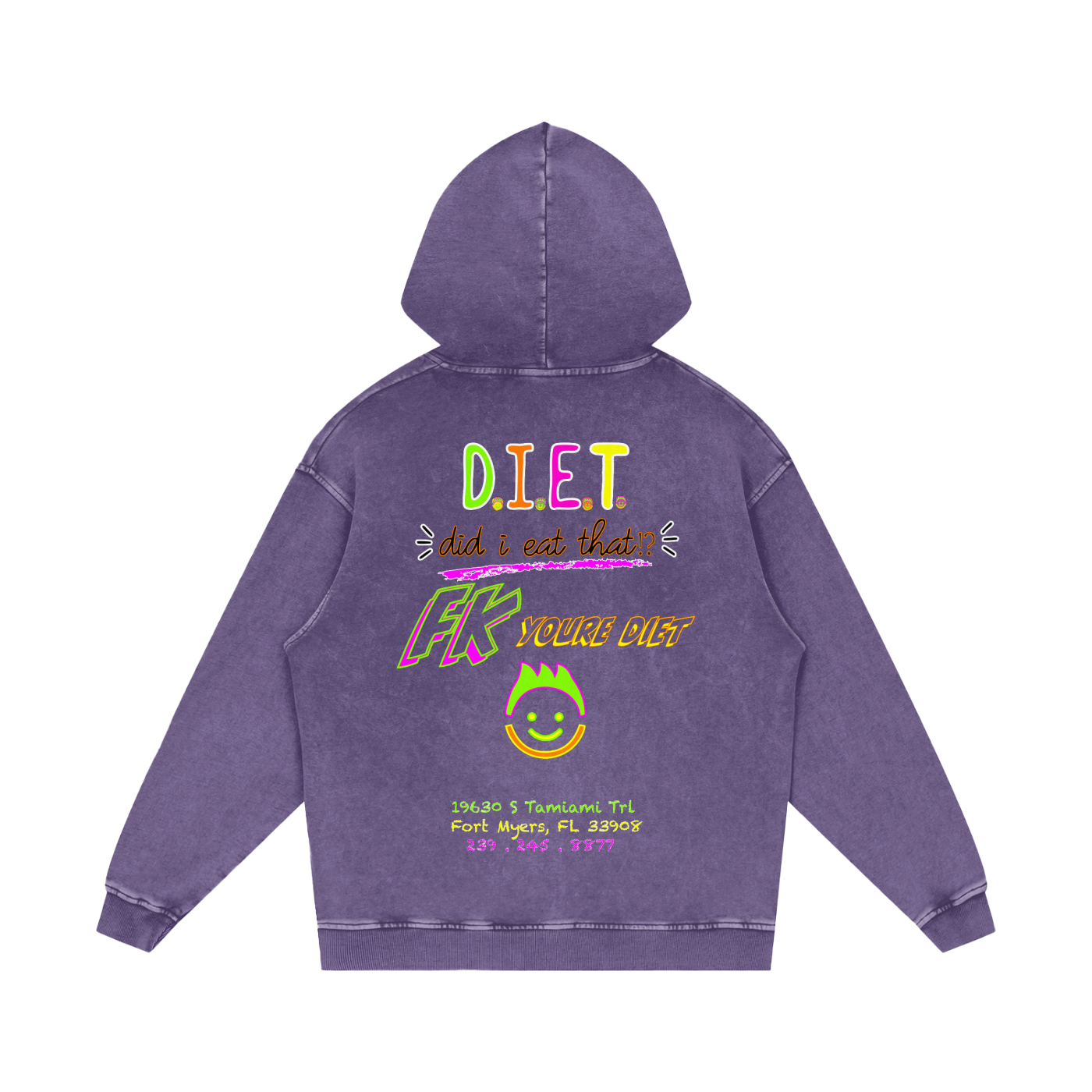 “Did I Eat THAT!?” - Snow Washed Loose Hoodie