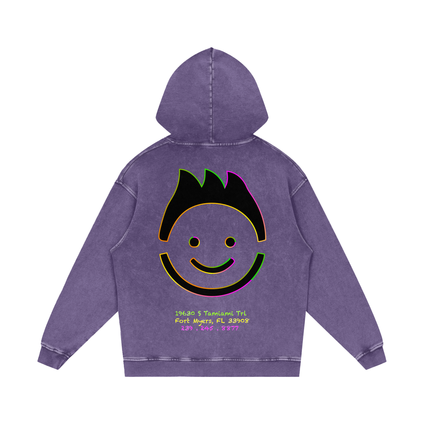 “Meals that make you glow” - Snow Washed Loose Hoodie