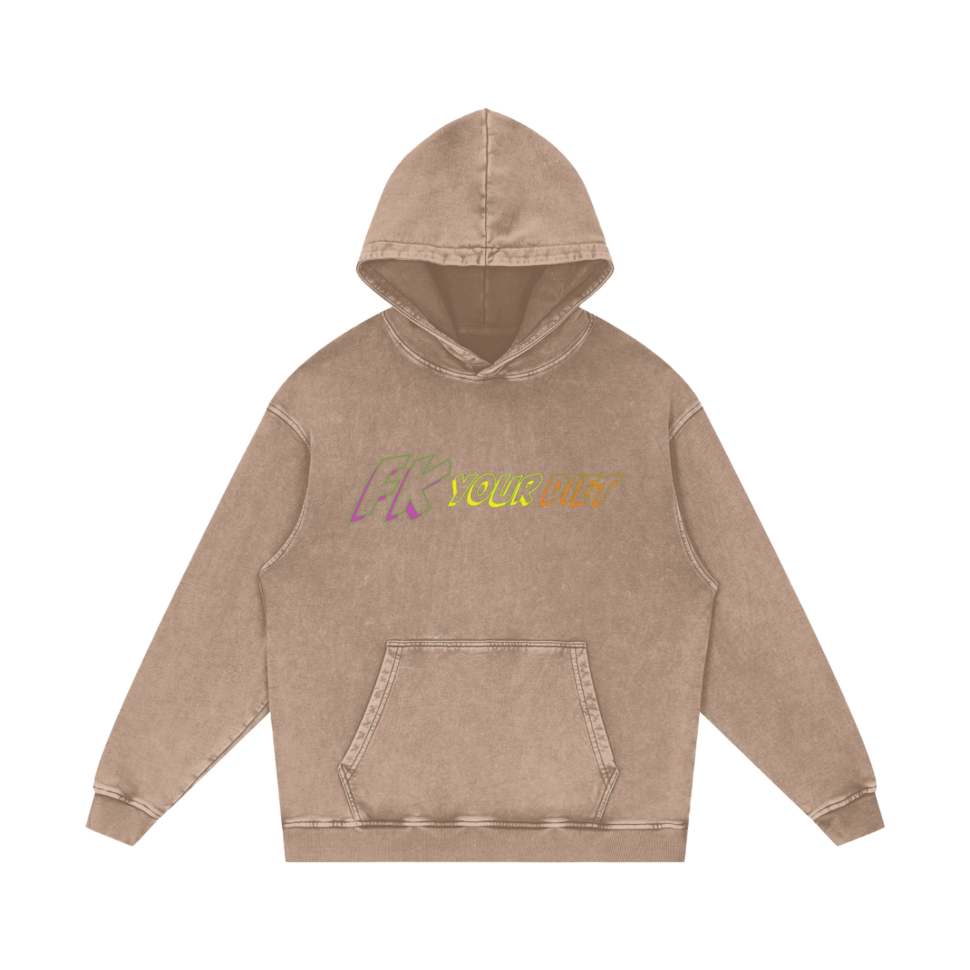 “Meals that make you glow” - Snow Washed Loose Hoodie