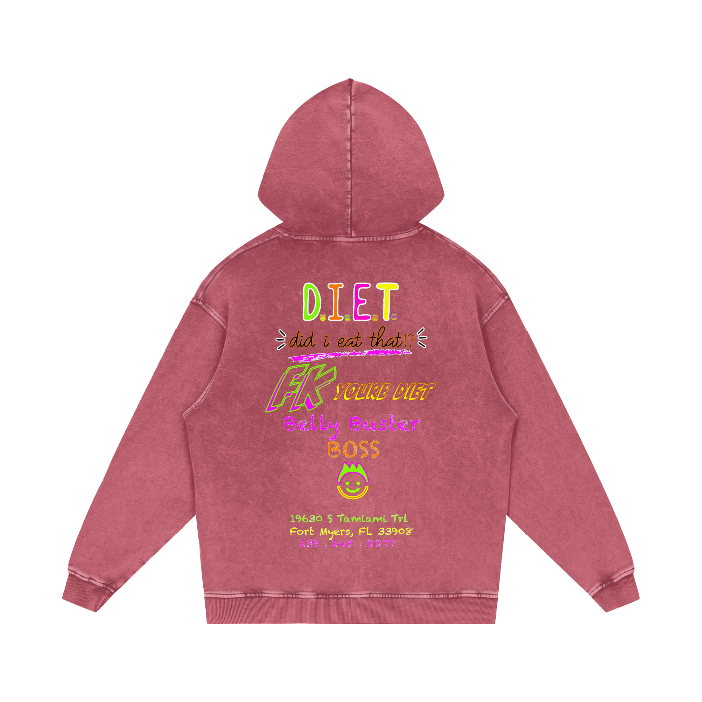 Belly BUSTER - Snow Wash Loose Hoodie