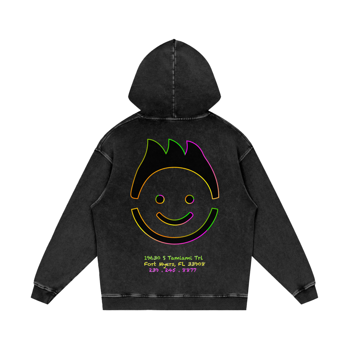 “Meals that make you glow” - Snow Washed Loose Hoodie