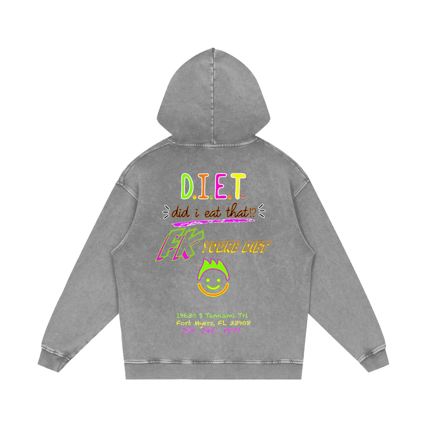 “Did I Eat THAT!?” - Snow Washed Loose Hoodie