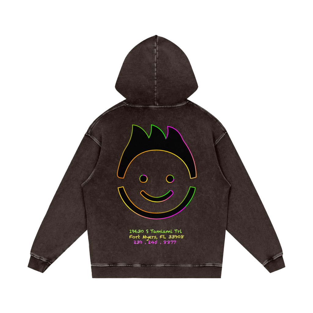 “Meals that make you glow” - Snow Washed Loose Hoodie