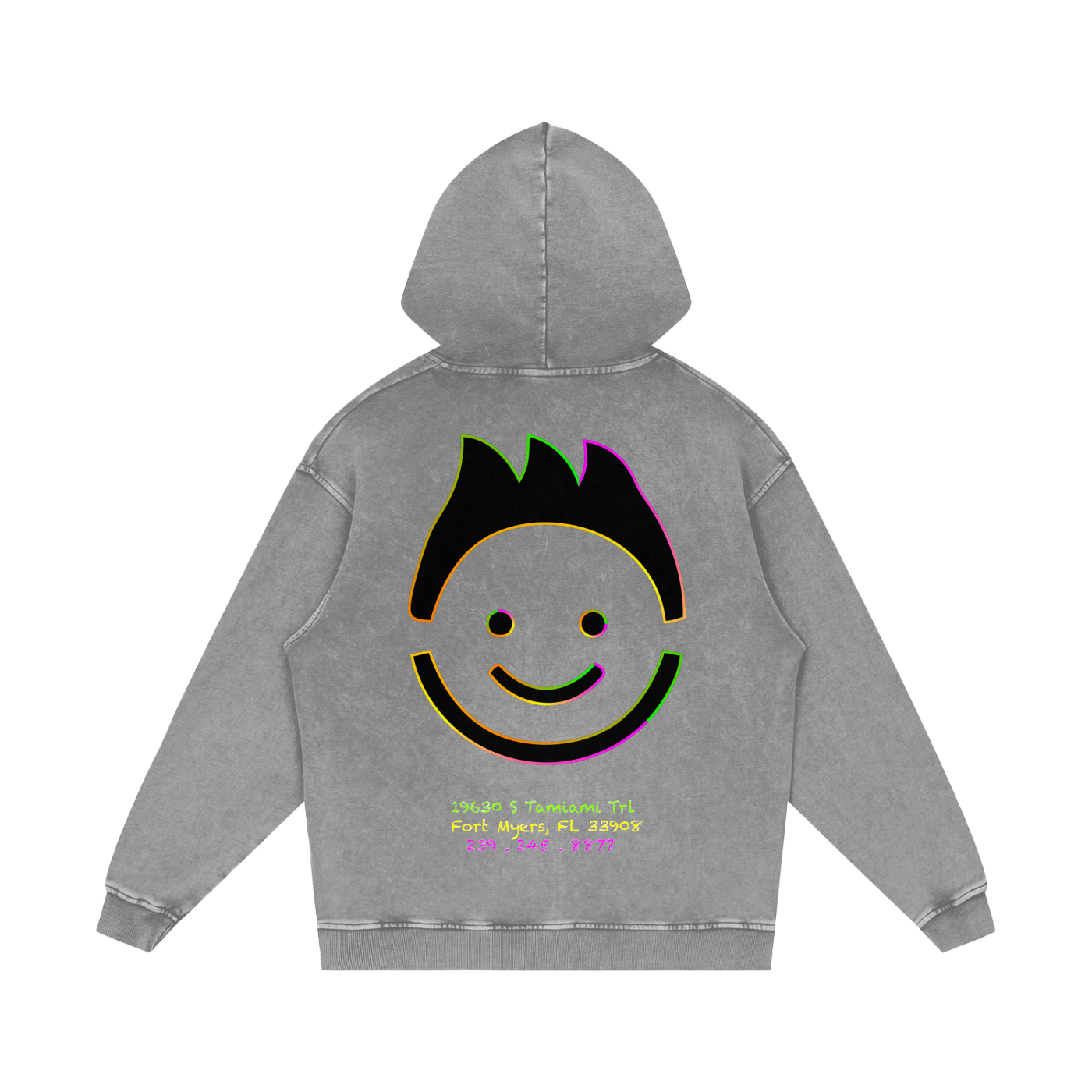 “Meals that make you glow” - Snow Washed Loose Hoodie