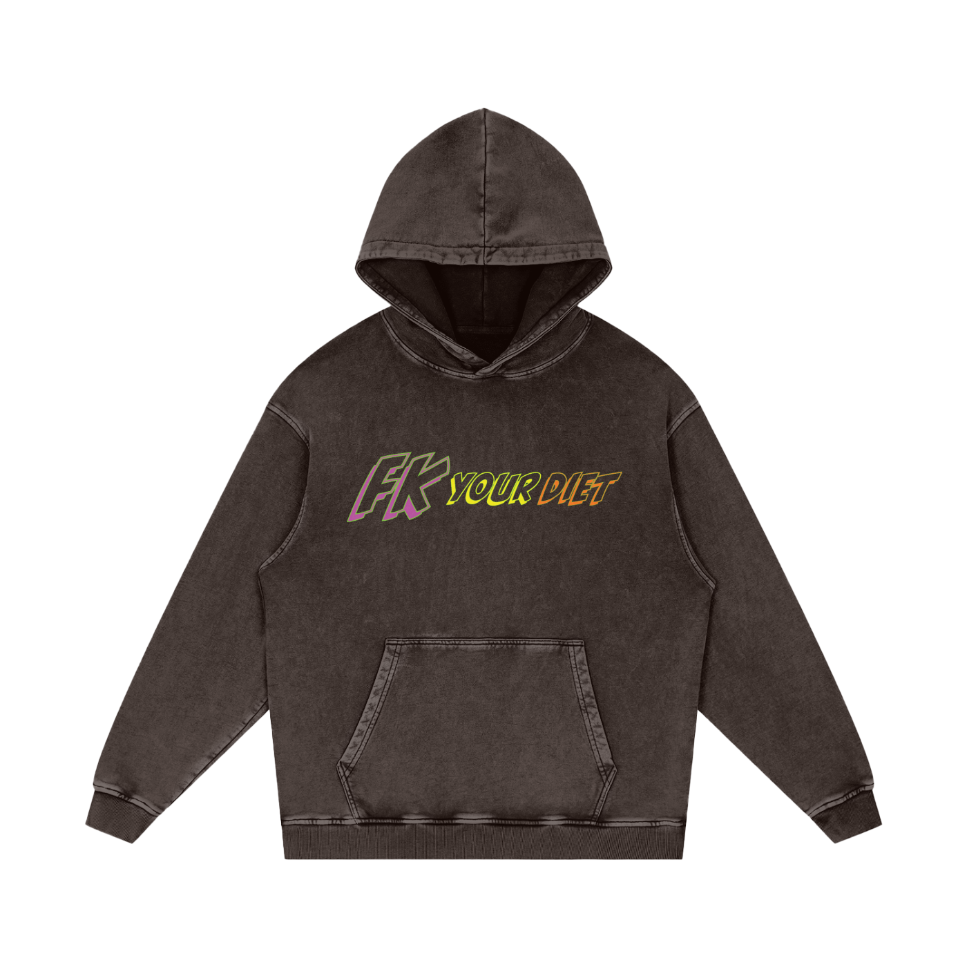 “Meals that make you glow” - Snow Washed Loose Hoodie