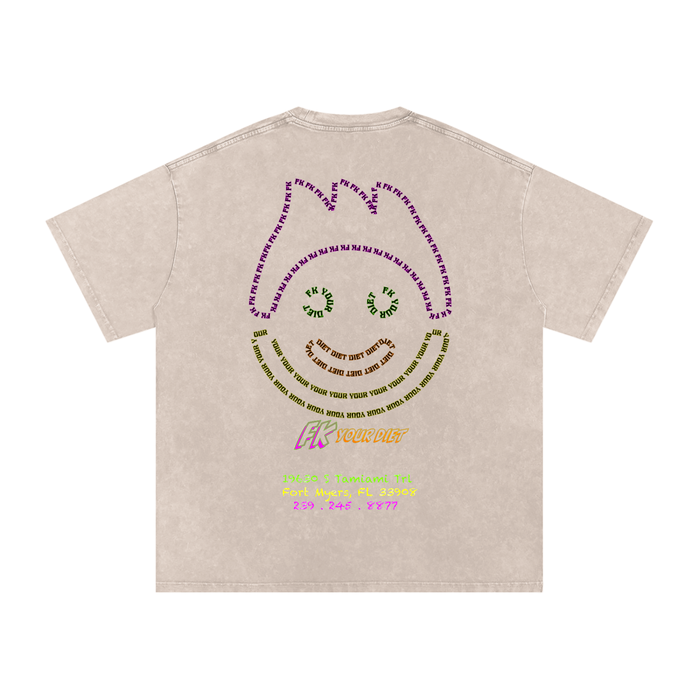 Full-Belly Smiley - Oversize Tee