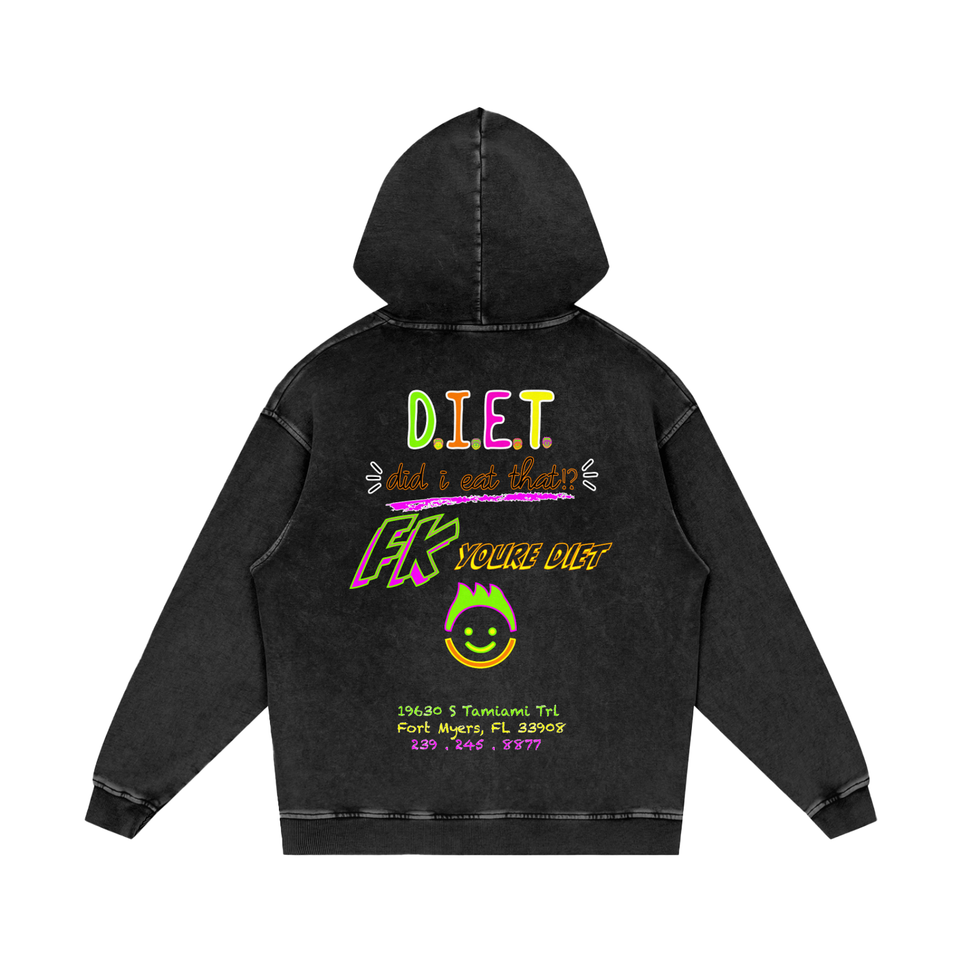 “Did I Eat THAT!?” - Snow Washed Loose Hoodie